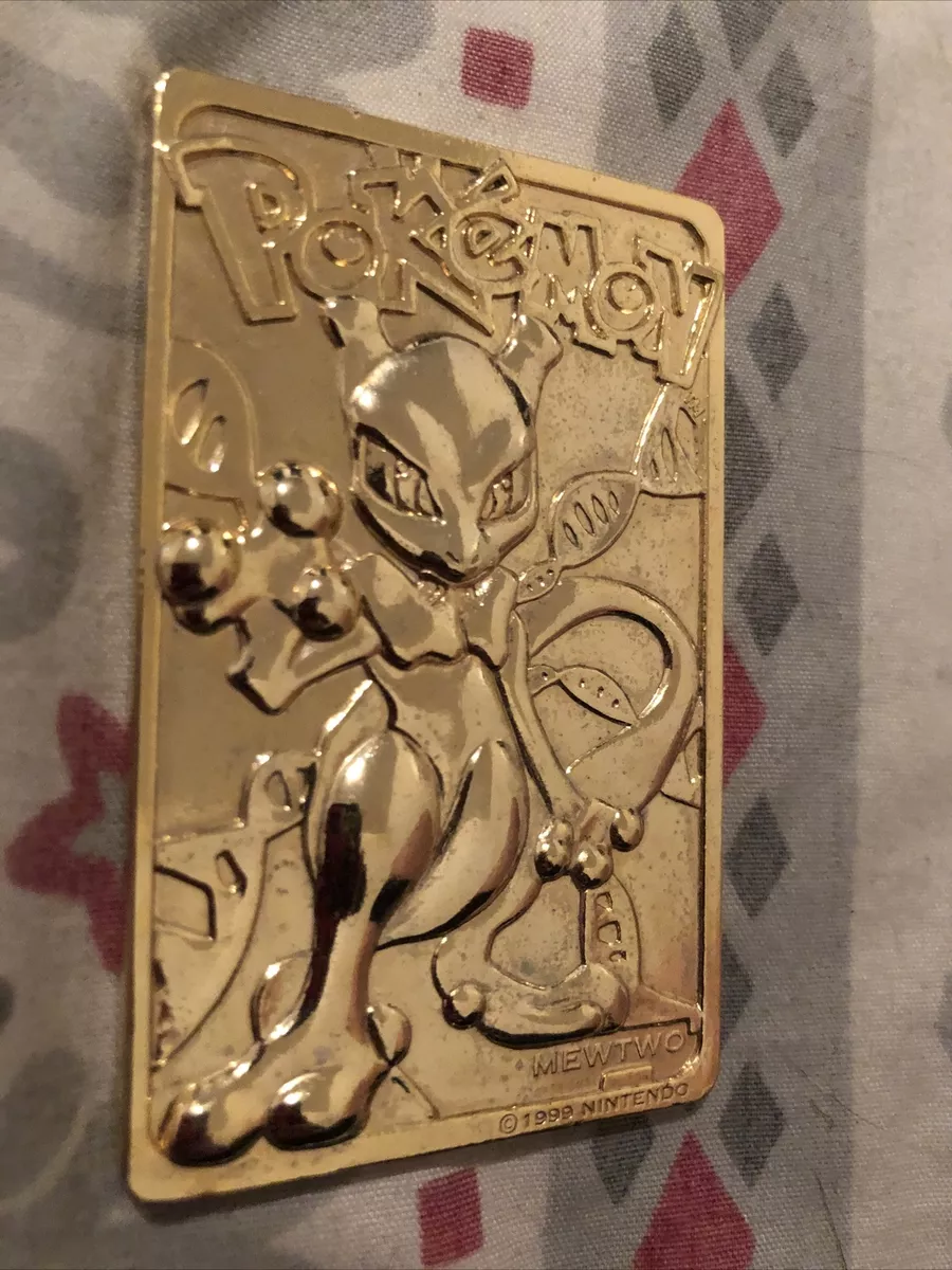  Pokemon 23K Gold-Plated Trading Card Limited Edition - Mewtwo :  Toys & Games