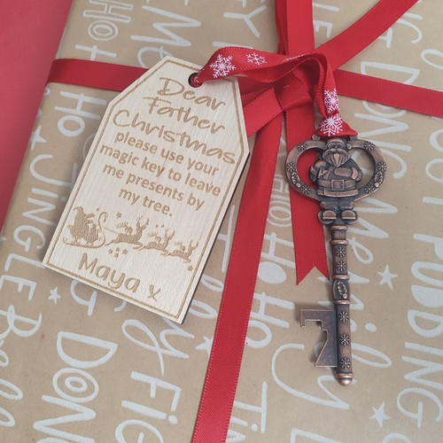 Santa Magic Key with Personalised Tag, Xmas Eve Box Filler, Father Christmas - Picture 10 of 12
