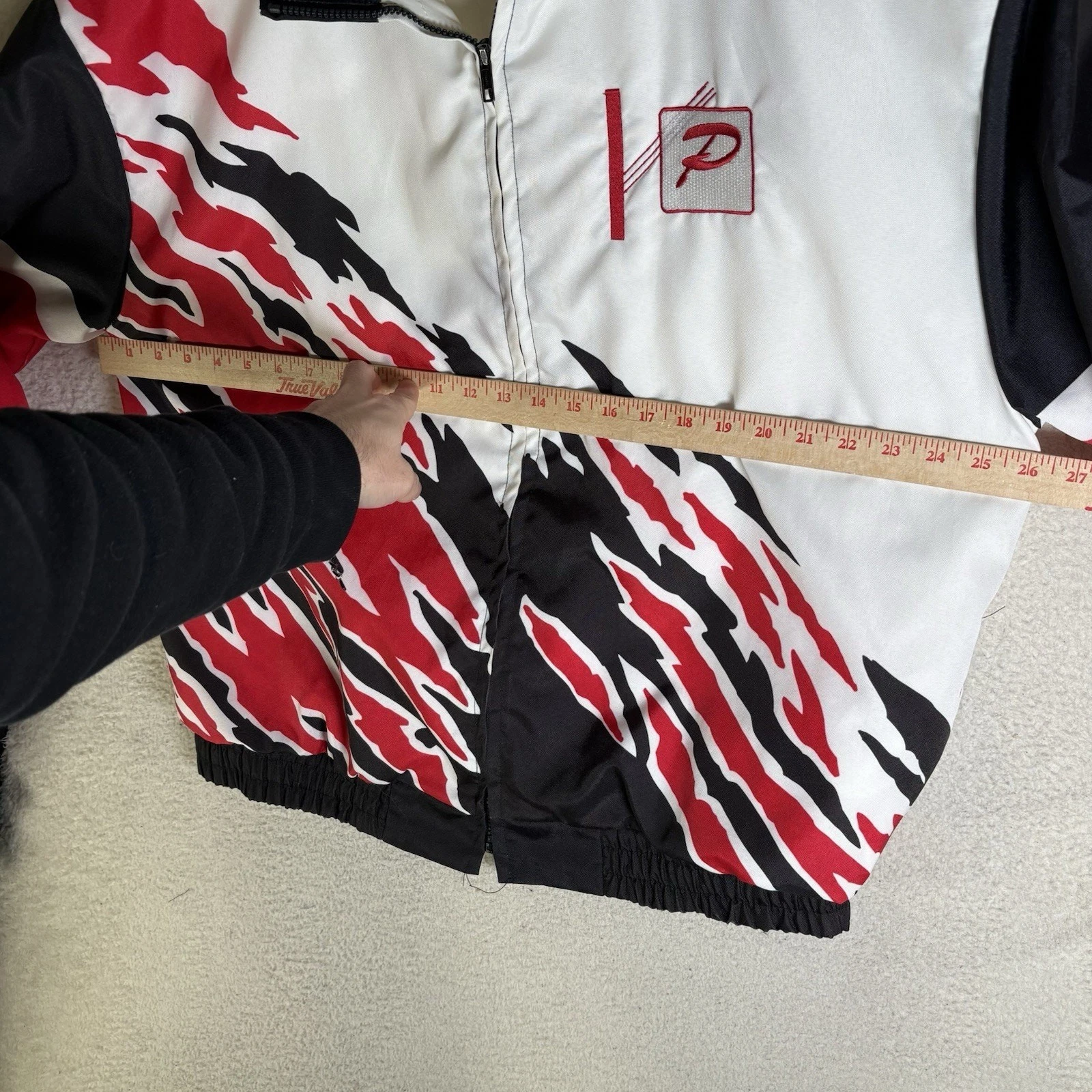 Vintage Hartwell Sports Jacket 2XL Sawtooth Splash Splatter Talon Zip 80s image 10