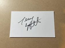 TERRY GRIFFITHS 1979 SNOOKER WORLD CHAMPION AUTOGRAPHED SIGNED CARD + COA