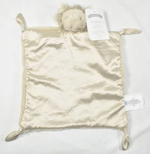 Pottery Barn Kids Baby Lion Thumbie Lovey Securty Blanket Plush Satin Knot NWT