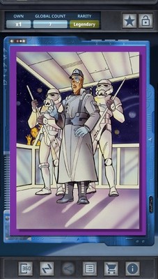 Topps Digital Star Wars Card Trader Gilded Tungsten Admiral Screed 10cc!!