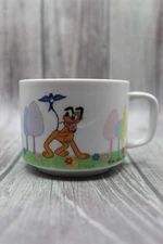 Walt Disney Productions "Pluto with Blue Birds" Stackable Cup Mug Ceramic