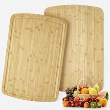 30" x 20" Bamboo Cutting Board Large Wood Butcher Chopping Block Chopping Board