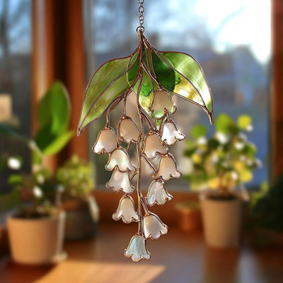 Lily of the Valley Suncatcher Acrylic Window Hanging, Flower Decor, Gift for Mom
