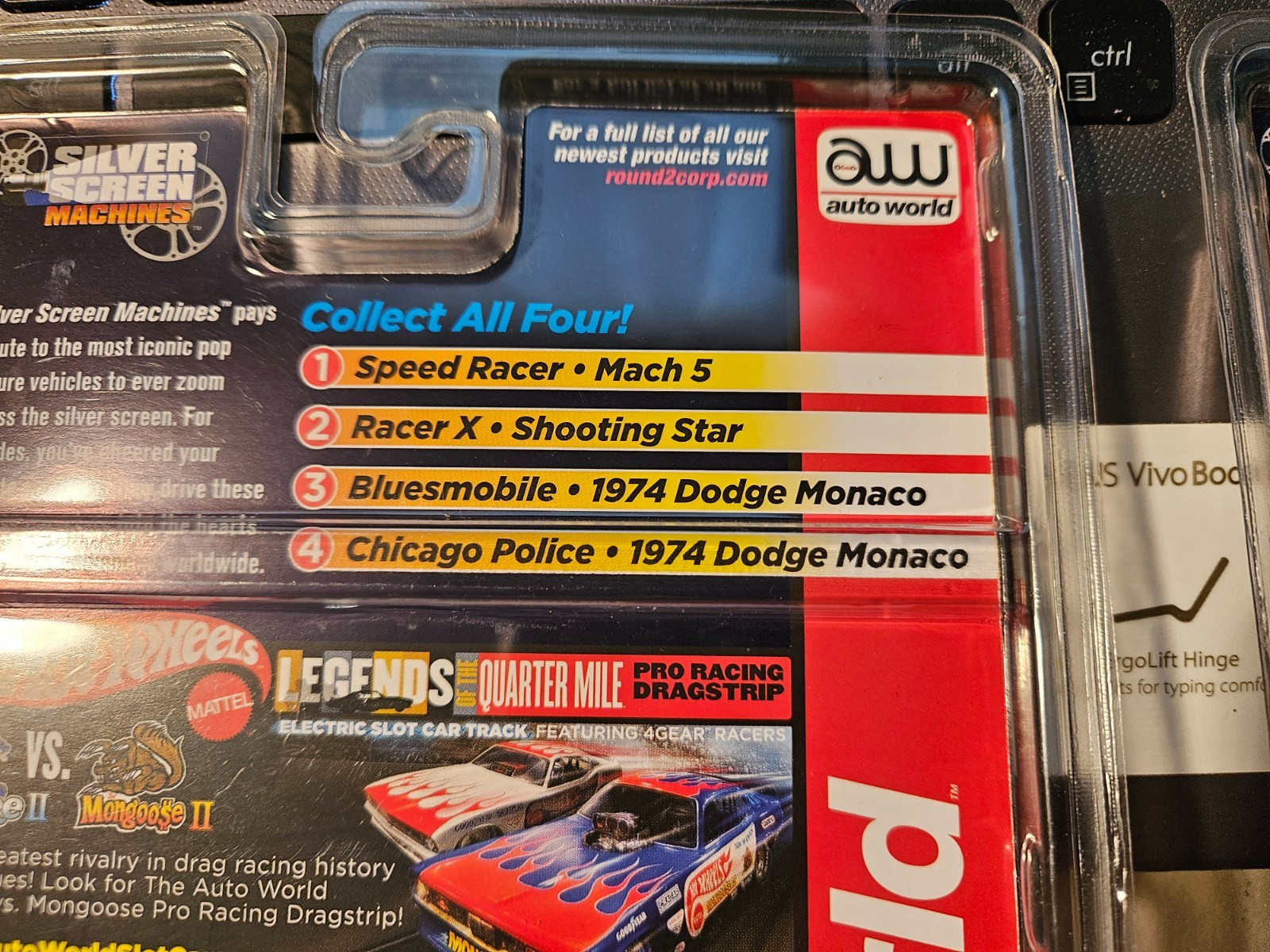 SET OF 4 2021 AW AUTO WORLD SLOT CAR SILVER SCREEN SERIES 2-SPEED RACER 2-BLUES