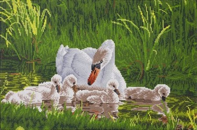 Diamond Dotz Diamond Painting Set Mutter Schwan & Signets
