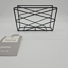 Metal Table Napkin Holder Freestanding Tissue Dispenser black