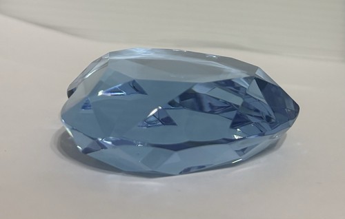 Rosenthal Faceted Glass Heart Paperweight Cobalt Blue LOVE ExCond BOXED 24% LC - Picture 8 of 16