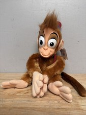 Disney Store Exclusive Aladdin ABU Monkey 15 Plush Vinyl Face - New With Tag