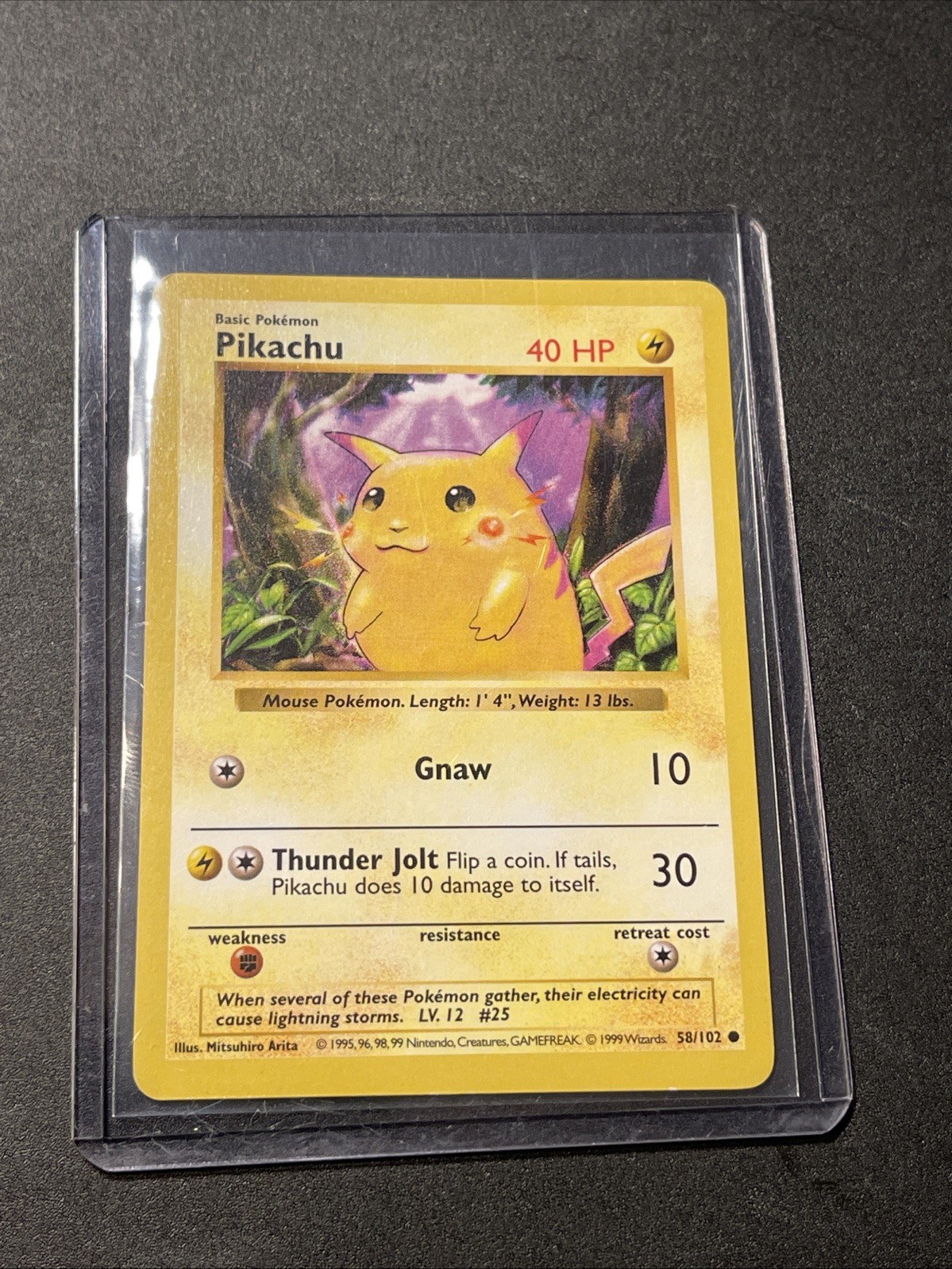 Pikachu 1999 Pokemon Game #58 Shadowless (Yellow Cheeks) Price