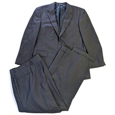 Jos. A. Bank Mens 2-Piece Set 42R Wool Suit Navy Blue Pinstripe Trousers 36R