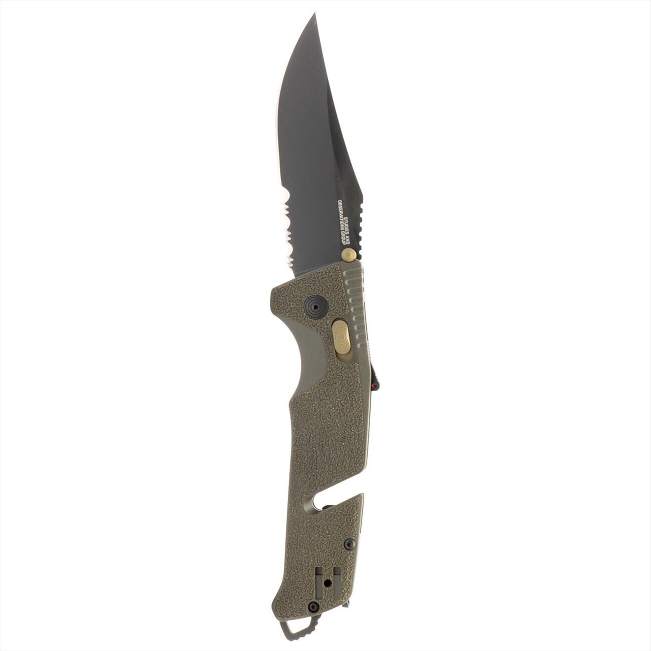 SOG 11-12-11-41 Trident AT Partially Serrated 3.7" Folding Pocket Knife (OD