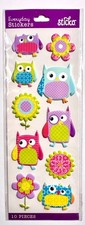 Puffy Owl Sticko Stickers Scrapbooking Card Making Embellishment