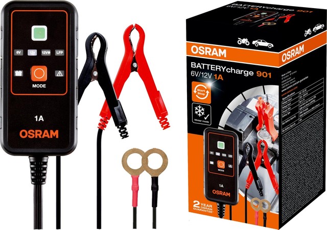 Chargeur de maintenance 6/12V OSRAM OEBCS901 1A