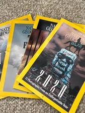 Bundle of four National Geographic magazines from 2021