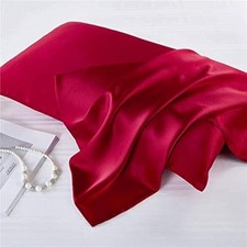 Satin Pillowcase Body Pillow Pillowcase, Cooling Satin Body 20x54 inch Red