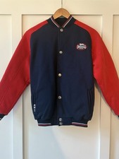 Lonsdale London Varsity Baseball Bomber Jacket Navy Red Youth Boys 13