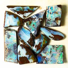 232c AUSSIE QUEENSLAND 10x BOULDER OPAL PREFORM ROUGH RUB PARCEL OCA18975