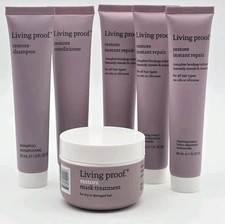 Living Proof Restore Lot Shampoo Conditioner Instant Repair  Mask 1oz Ea Travel
