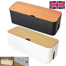 Cable Management Storage Box Messy Cord Hider Tidy Box Safety Organizer Keeper F