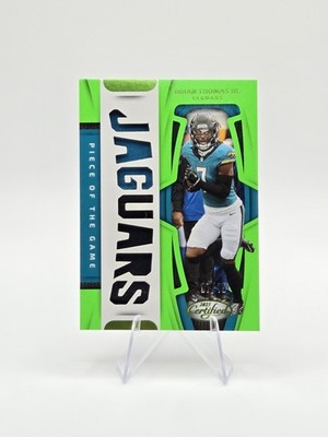 Brian Thomas Jr. 2025 Certified Piece of the Game Patch Lime Green SP #/15