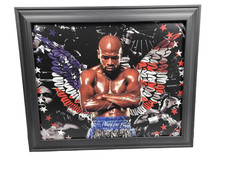 Floyd Money Mayweather Jr. Autographed w Pound4Pound Best Quote Art Framed Canva