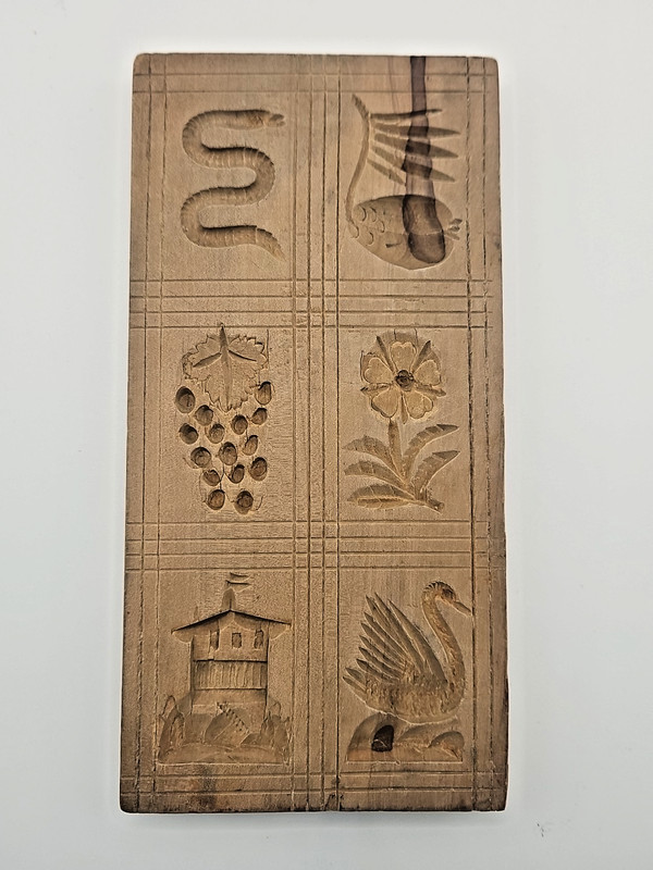 Vintage Wood Springerle Cookie Mold Press Stamp