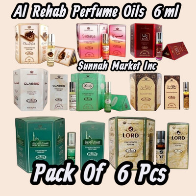 Al-Rehab Collections Roll On 6ML Each/ 6 OILS In The Box/BOX  OF 6)