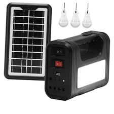 Solar Generators for Home Use - Portable Power Station with Solar Panel Black