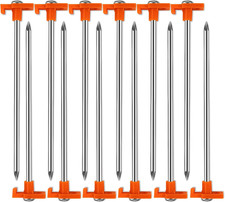 8 Pack Tent Stakes, Galvanized Non-Rust Camping Tent Pegs, 7.1 Inch Heavy Duty G