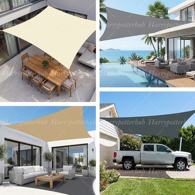 Outdoor Sun Shade Sail Rectangle UV Canopy Sunshade Cover For Garden Pool Yard