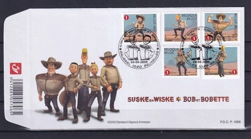 [LM78698] Belgium N°3888/3892FDC Comics First Day Cover COB € 12,50 SUPERB