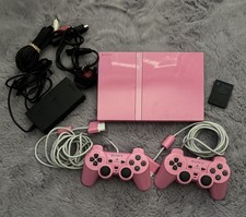 Sony PS2 Slim Pink Console w/ 2x Controllers, Cables & Memory card