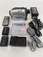 Sony Handycam DCR-DVD201 Silver SD/CD Camcorder w/Battery,Charger,SDCard  CD