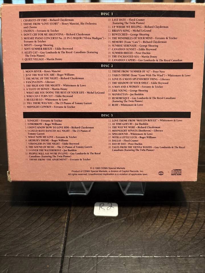 Enchanted Piano Classics 3 CD Box Set Easy Listening Romantic Instrumental 93 R2 - Image 2 of 2