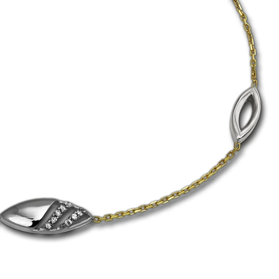 GoldDream Armband Glamour Zirkonia weiß 333 Gold 18,5cm 8 Karat GDA5018J - Bild 2 von 4