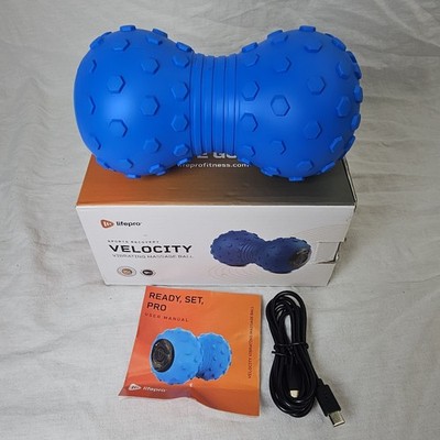 Lifepro Velocity Sports Recovery Vibrating Massage Ball Blue 4 Spd NEW OPEN BOX