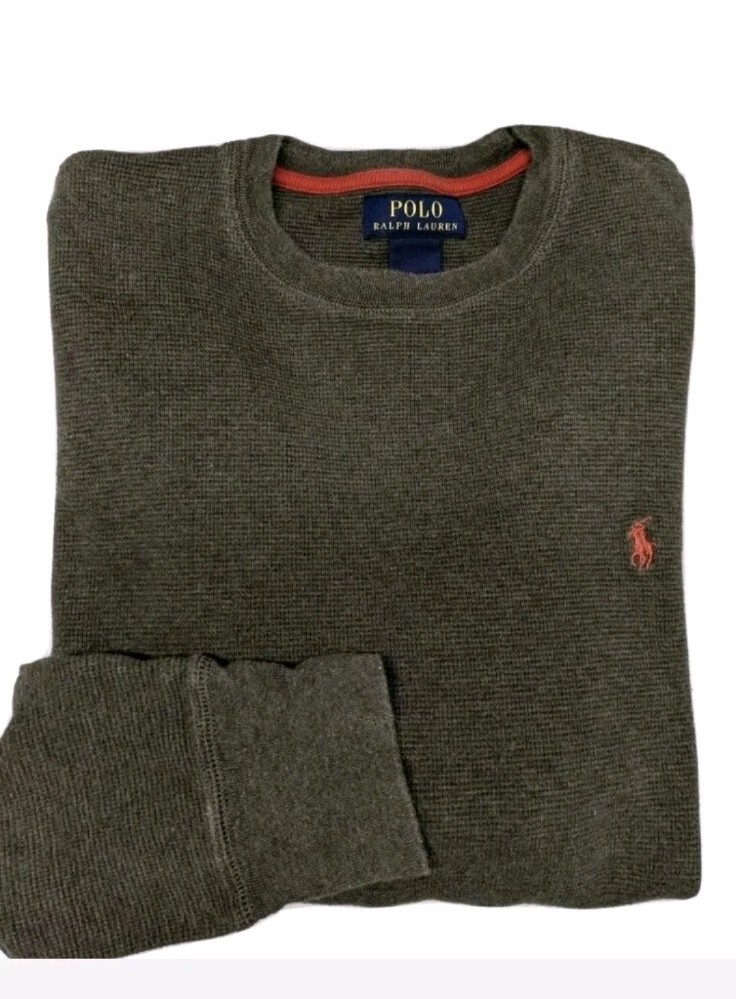 Polo Ralph Lauren Thermal Waffle Knit Shirt or Sweater Mens M Outdoor    #8500