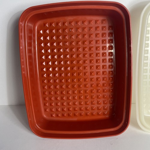 Vintage Tupperware Season Serve Marinade Bowl 1518-2 Paprika with Lid 1519-1 - Picture 7 of 8