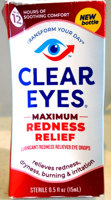Clear Eyes Maximum Redness Relief Eye Drops  0.5 FL OZ 12/27