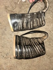 Viking Horn Drinking Mug Tankard Cup - Real Bull Horn Mug Just Like the