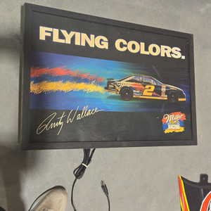 Miller Lite Racing Rusty Wallace Flying Colors Sign Breweriana Theme