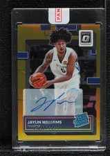 2022 Panini Donruss Optic Gold Prizm Signatures 10/10 Jaylin Williams Auto 14t3