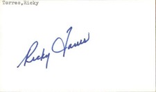 Ricky Torres Signed 3x5 Index Card Cut Clippers Autograph Den