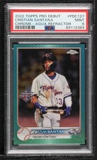 2022 Topps Pro Debut Chrome Aqua Refractor 5/75 Cristian Santana PSA 9 MINT kf4