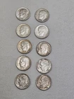 Vtg Lot Of 10 Roosevelt 90% Silver Dimes.