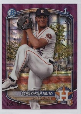 2025 Bowman Chrome Prospects Fuchsia Wave Refractor 135/199 Anderson Brito 11s9