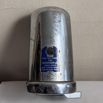 Vtg Chrome Lanokleen Gas Station Garage Powder Hand Soap Dispenser West Chemical