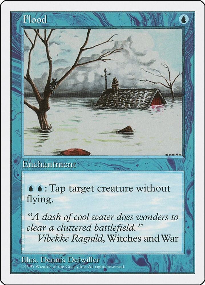 Flood #87 Fifth Edition Lightly Played Magic The Gathering